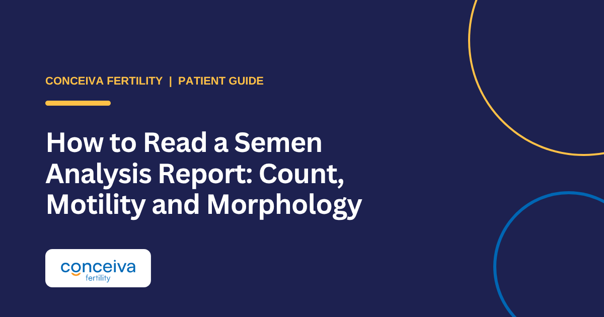 Conceiva Fertility patient guide to reading semen analysis count, motility and morphology